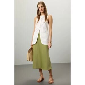 Jason Wu Green Satin Slip Skirt Sz 2